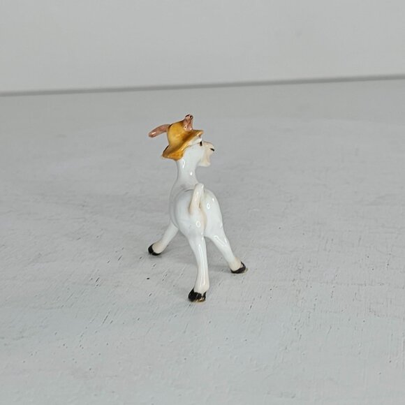 Freeman McFarlin George Good Goat Figurine Wearing Hat Miniature Figurine - Picture 5 of 8